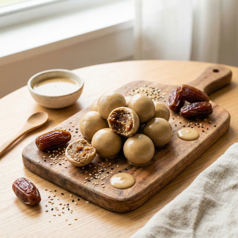 Dairy-Free Tahini Date Protein Bites
